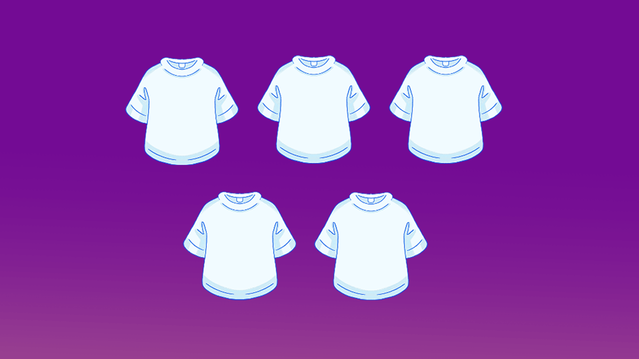 5 camisetas
